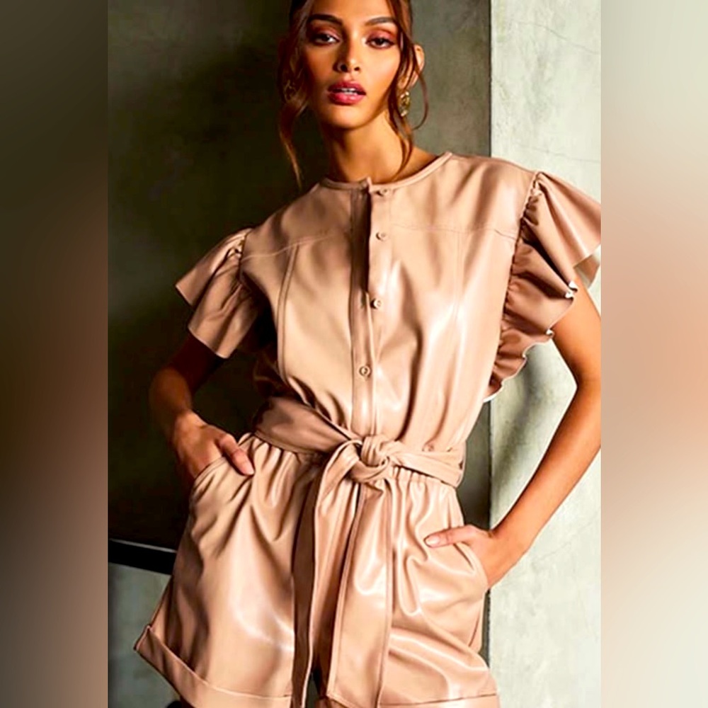 SAYLOR Romper NWT’S Faux Leather. Size S selling with SW Handbag.